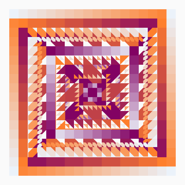 A generated work of art that looks like a quilt